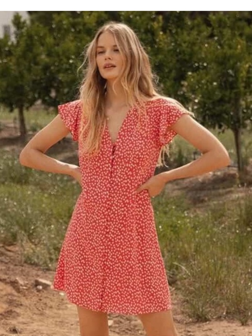 Rails Helena Carmine Daises Dress Cottagecore Large